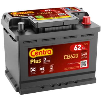 Akumulator Centra Plus 62Ah 540A CB620 P+